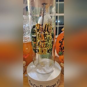 20 OZ GLASS CAN 2 LIDS FALL